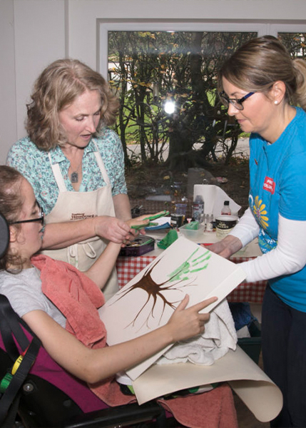 Supporters taking on a fundraising challenge